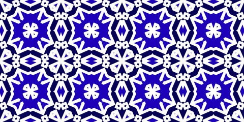 Seamless pattern banner blue and white. Merry Christmas. Happy New Year. Frost and snowflakes pattern