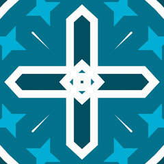 Seamless square pattern blue and white. Frost texture pattern. Merry Christmas. Happy New Year.