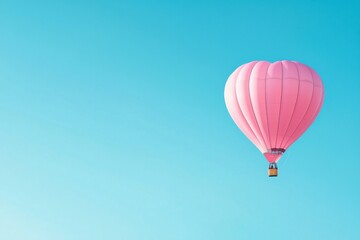 Fototapeta premium Heart-shaped hot air balloon celebration sky event romantic atmosphere