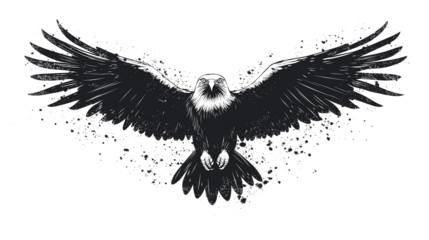 Majestic Eagle isolated on a white background