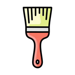 paint brush isolated icon design, vector illustration  graphic flat style