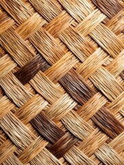 Obraz premium Natural Woven Texture of Interlaced Straws in Warm Earthy Tones for Crafts and Decor