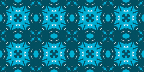 Seamless pattern banner blue and white. Merry Christmas. Happy New Year. Frost and snowflakes pattern