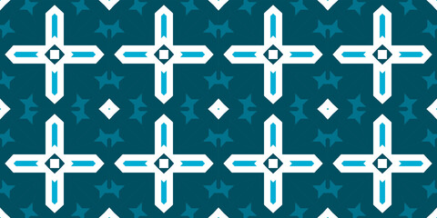 Seamless pattern banner blue and white. Merry Christmas. Happy New Year. Frost and snowflakes pattern