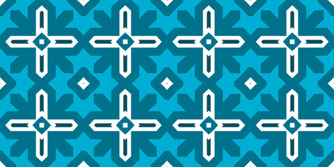 Obraz premium Seamless pattern banner blue and white. Merry Christmas. Happy New Year. Frost and snowflakes pattern