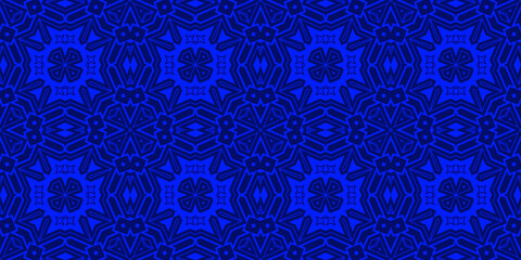 Seamless pattern banner blue and white. Merry Christmas. Happy New Year. Frost and snowflakes pattern