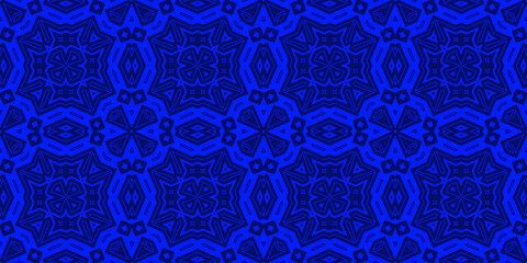 Seamless pattern banner blue and white. Merry Christmas. Happy New Year. Frost and snowflakes pattern