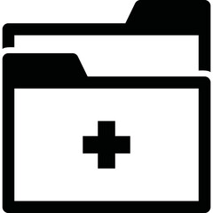 Simple vector icon medical folder
