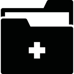 Simple vector icon medical folder