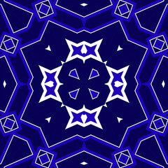 Seamless square pattern blue and white. Frost texture pattern. Merry Christmas. Happy New Year.