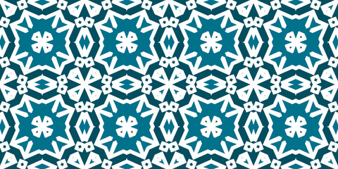 Seamless pattern banner blue and white. Merry Christmas. Happy New Year. Frost and snowflakes pattern