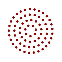 dotted circle vector on white background