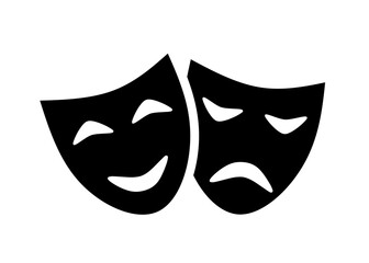 theater mask icon vector with trendy design