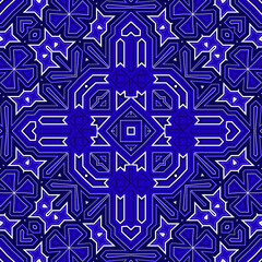 Seamless square pattern blue and white. Frost texture pattern. Merry Christmas. Happy New Year.