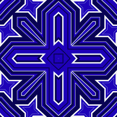 Seamless square pattern blue and white. Frost texture pattern. Merry Christmas. Happy New Year.