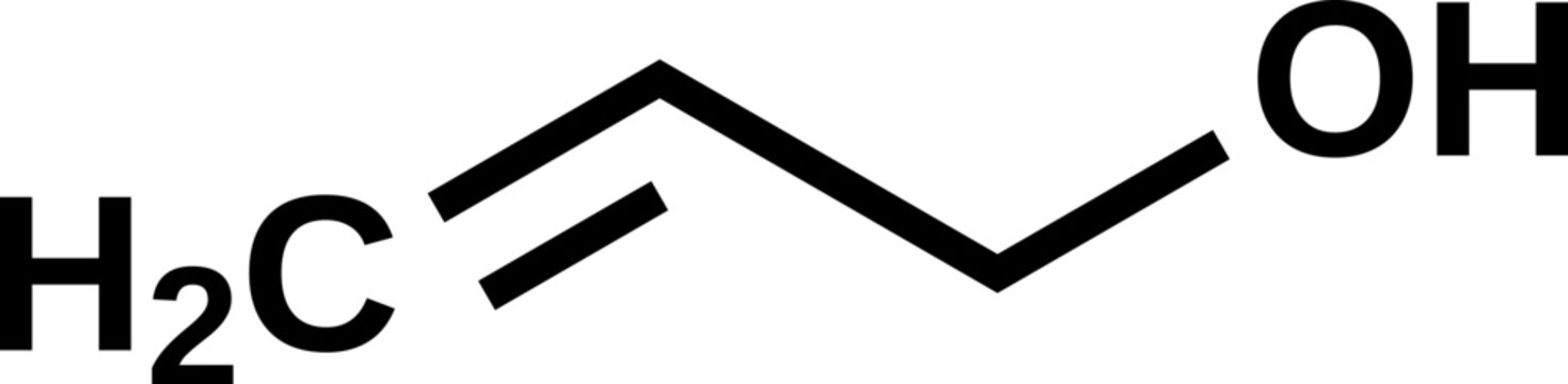 Allyl alcohol structural formula 