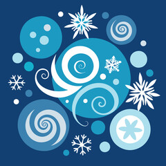 christmas background with snowflakes