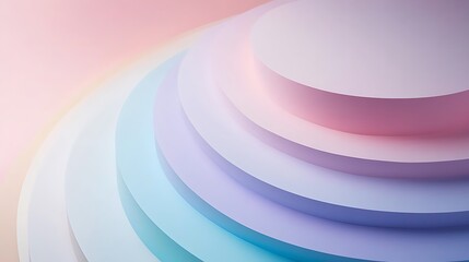 Fototapeta premium Calming Rhythms Illustration Featuring Soft Waves and Harmonious Abstract Patterns