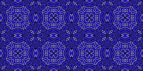 Seamless pattern banner blue and white. Merry Christmas. Happy New Year. Frost and snowflakes pattern