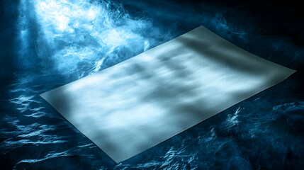 Abstract underwater scene with a floating surface.