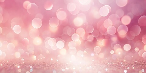 Pink Glitter and Bokeh Lights Festive Background for Design Projects