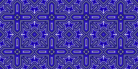 Seamless pattern banner blue and white. Merry Christmas. Happy New Year. Frost and snowflakes pattern