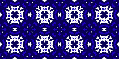 Seamless pattern banner blue and white. Merry Christmas. Happy New Year. Frost and snowflakes pattern