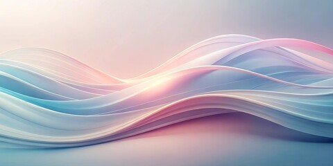 Abstract Pastel Wave Background Design Smooth, Elegant Curves and Soft Color Gradient