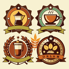 set of vintage labels