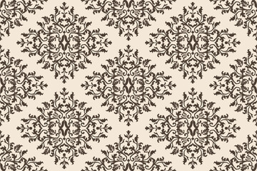 Vintage Damask Floral Pattern Seamless Wallpaper Design. Aztec embroidery border. Motifs African boho paisley. Ethnic ikat floral Indian Pattern. Design for texture, fabric, clothing, wrapping, deco