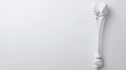 Medical 3D prosthetics concept. Bone structure displayed on a minimalistic background, showcasing anatomy and medical detail.