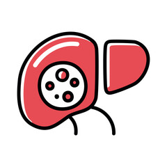 Liver icon vector isolated on white background for your web and mobile app design, human body part concept