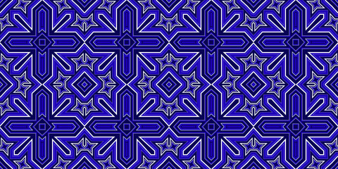 Seamless pattern banner blue and white. Merry Christmas. Happy New Year. Frost and snowflakes pattern