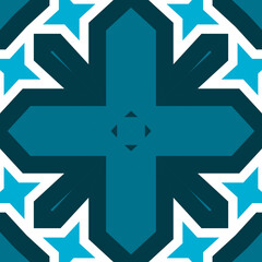 Seamless square pattern blue and white. Frost texture pattern. Merry Christmas. Happy New Year.