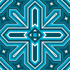 Seamless square pattern blue and white. Frost texture pattern. Merry Christmas. Happy New Year.