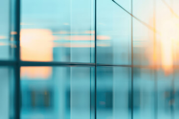 Abstract office windows background blur corporate business office blurred glass wall of modern business office building at the business center use for background in business concept