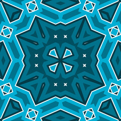 Seamless square pattern blue and white. Frost texture pattern. Merry Christmas. Happy New Year.