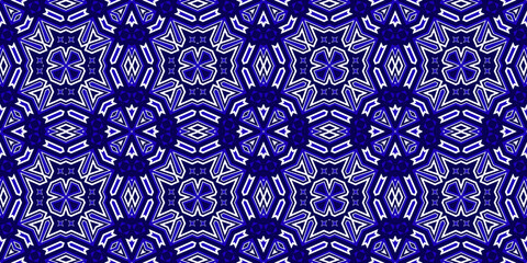 Seamless pattern banner blue and white. Merry Christmas. Happy New Year. Frost and snowflakes pattern