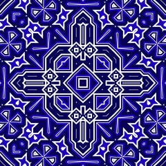 Seamless square pattern blue and white. Frost texture pattern. Merry Christmas. Happy New Year.