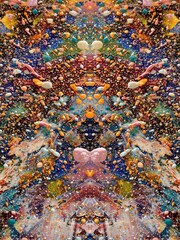 Abstract art background . Hand painting artwork on canvas .