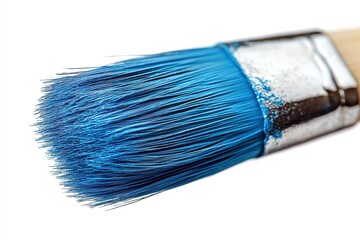 Fototapeta premium Paintbrush with blue bristles on a transparent background, PNG file format. --ar 3:2 --style raw --stylize 750 --v 6.1 Job ID: 1fafa3ba-78ac-48f9-aa5e-cd487298e7e7