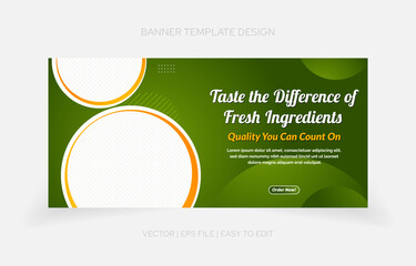 template banner restaurant food design for website social media and more purpose