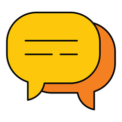 Speech Bubble Chat Flat Icon Isolated On White Background