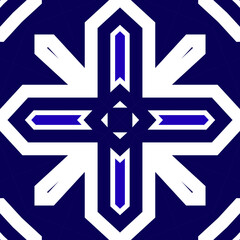 Seamless square pattern blue and white. Frost texture pattern. Merry Christmas. Happy New Year.