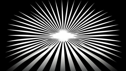 Obraz premium Abstract design with radiating lines and light.