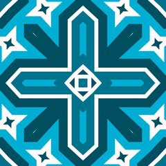 Seamless square pattern blue and white. Frost texture pattern. Merry Christmas. Happy New Year.