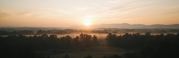 Sunrise over Skelwith Bridge and Loughrigg Aerial in the Lake District, England.