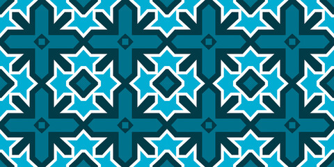 Seamless pattern banner blue and white. Merry Christmas. Happy New Year. Frost and snowflakes pattern