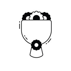 Flower bouquet vector icon
