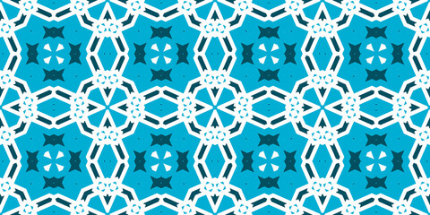 Seamless pattern banner blue and white. Merry Christmas. Happy New Year. Frost and snowflakes pattern